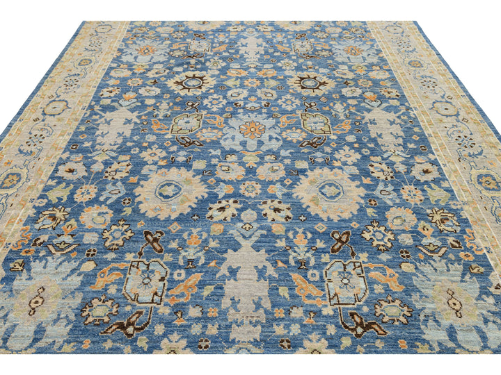 Modern Oushak Wool Rug 9 X 12