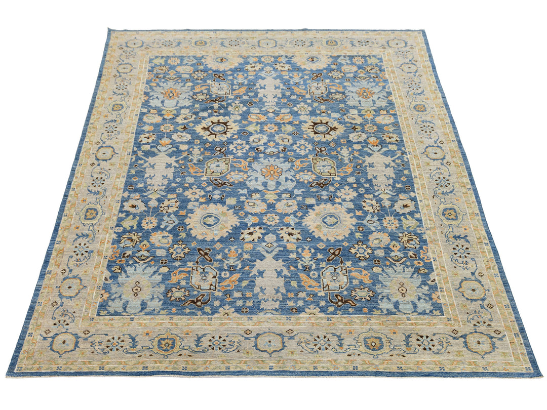 Modern Oushak Wool Rug 9 X 12