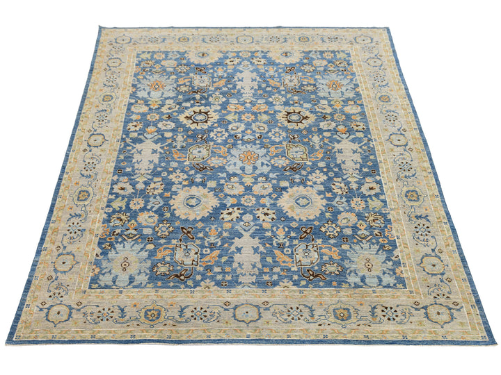 Modern Oushak Wool Rug 9 X 12