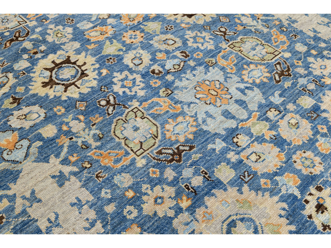 Modern Oushak Wool Rug 9 X 12