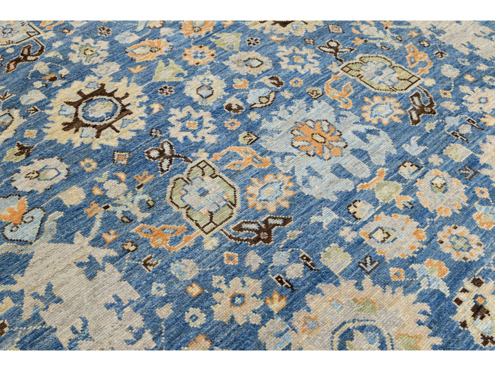 Modern Oushak Wool Rug 9 X 12
