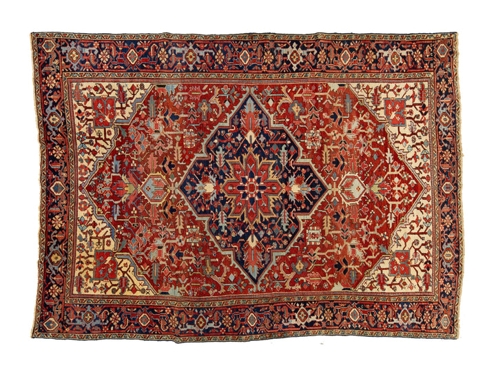 Antique Serapi Wool Rug 8 X 11