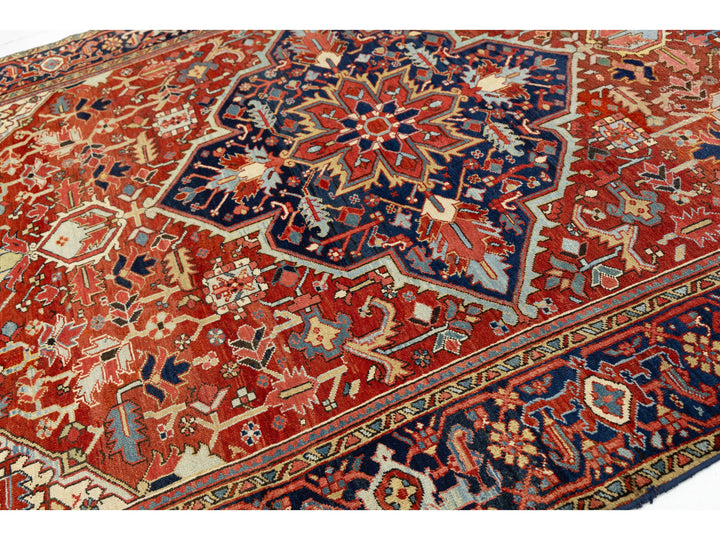 Antique Serapi Wool Rug 8 X 11