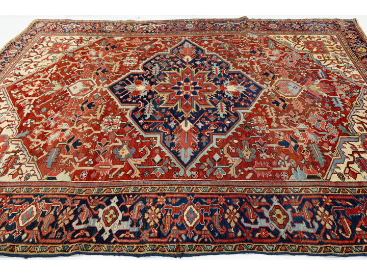 Antique Serapi Wool Rug 8 X 11