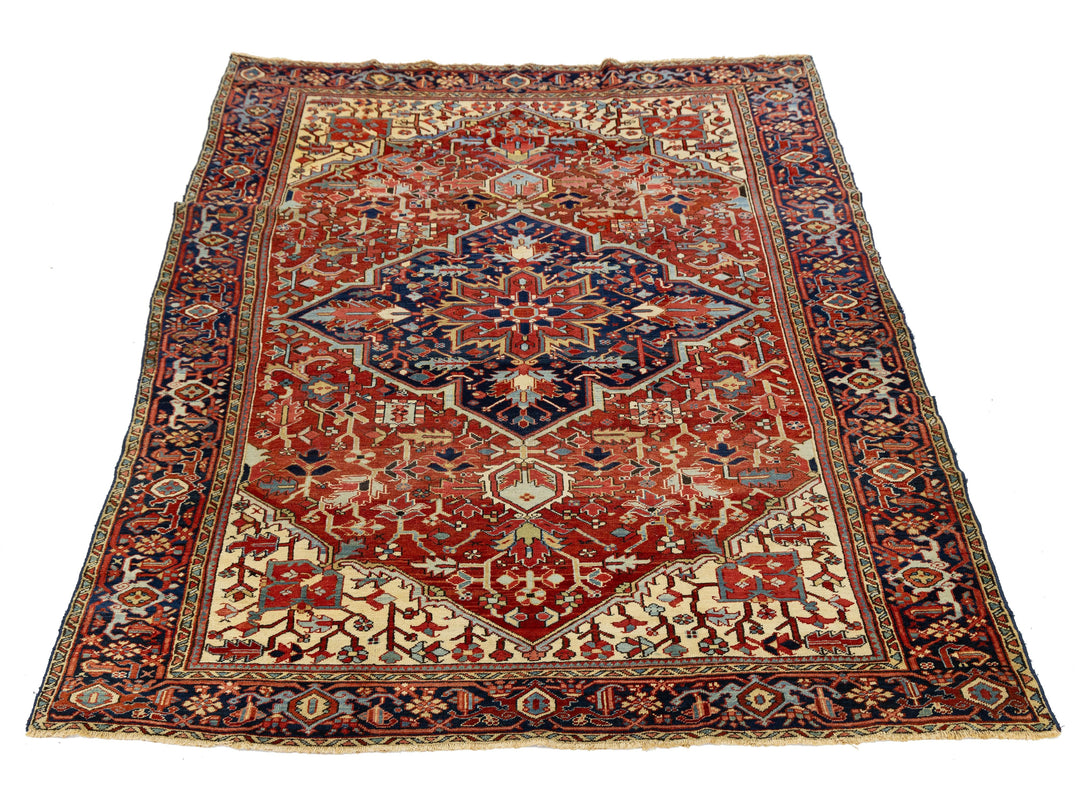Antique Serapi Wool Rug 8 X 11