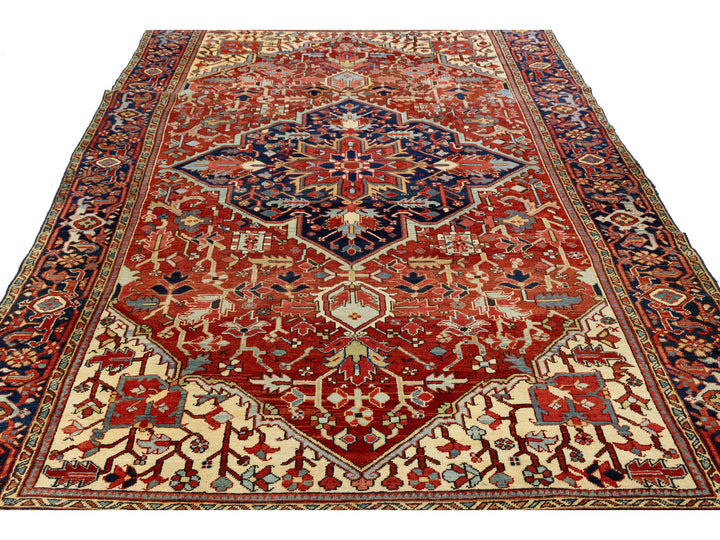 Antique Serapi Wool Rug 8 X 11