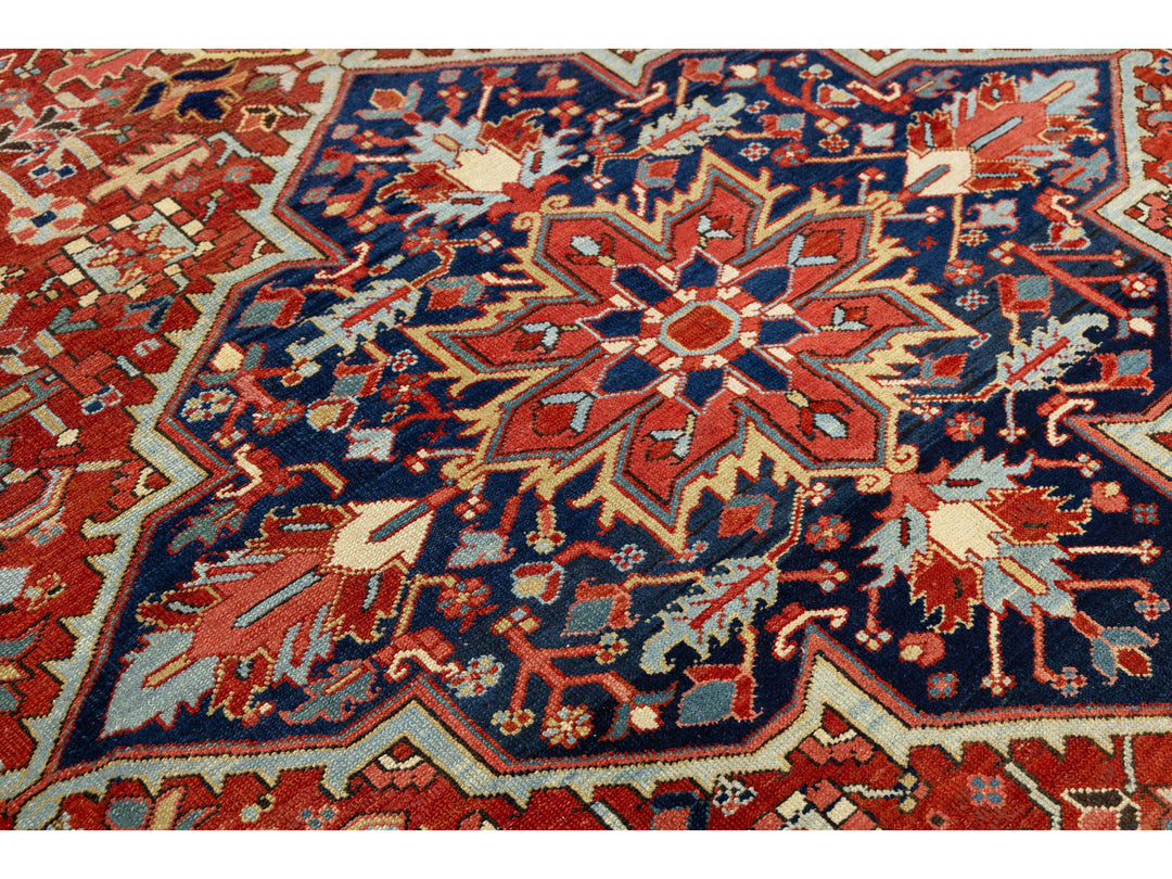 Antique Serapi Wool Rug 8 X 11