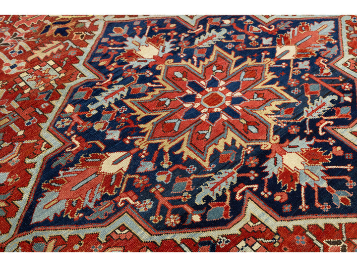 Antique Serapi Wool Rug 8 X 11
