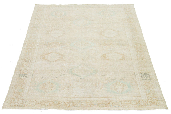 Antique Heriz Wool Rug 8 X 11