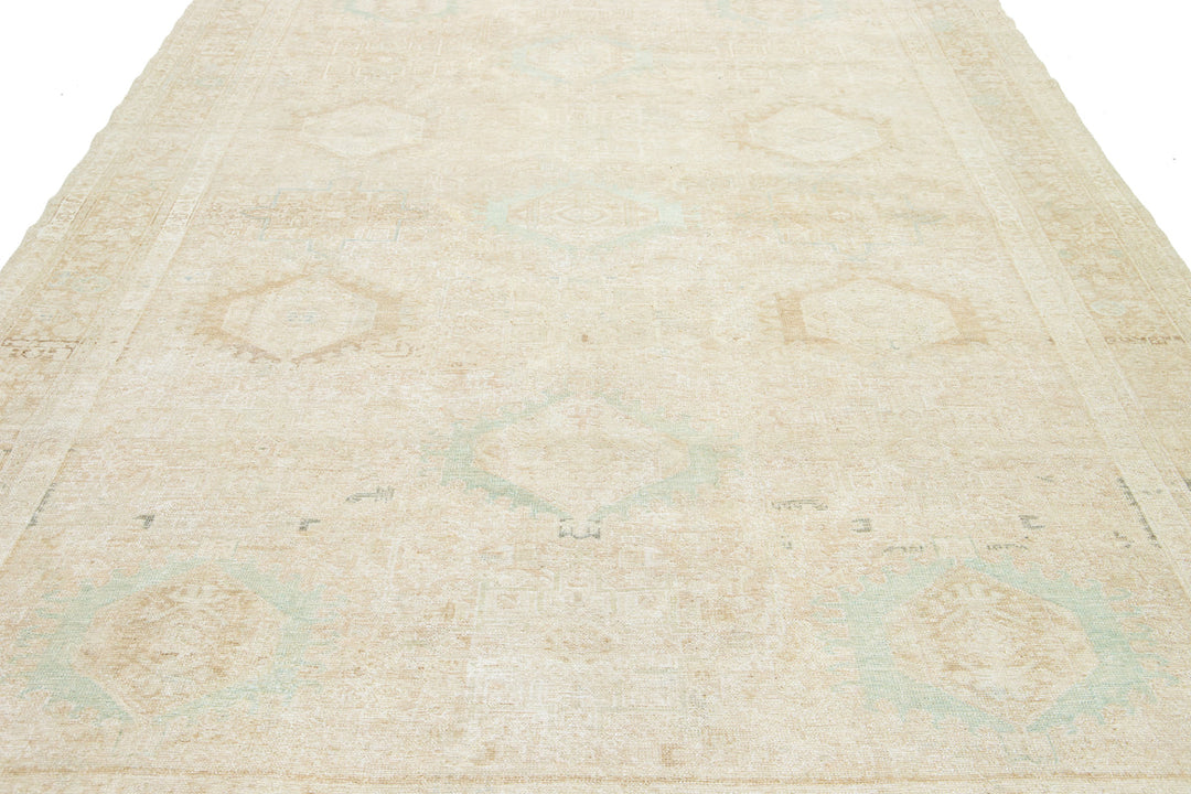 Antique Heriz Wool Rug 8 X 11