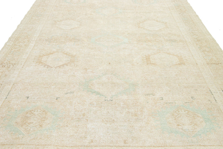 Antique Heriz Wool Rug 8 X 11