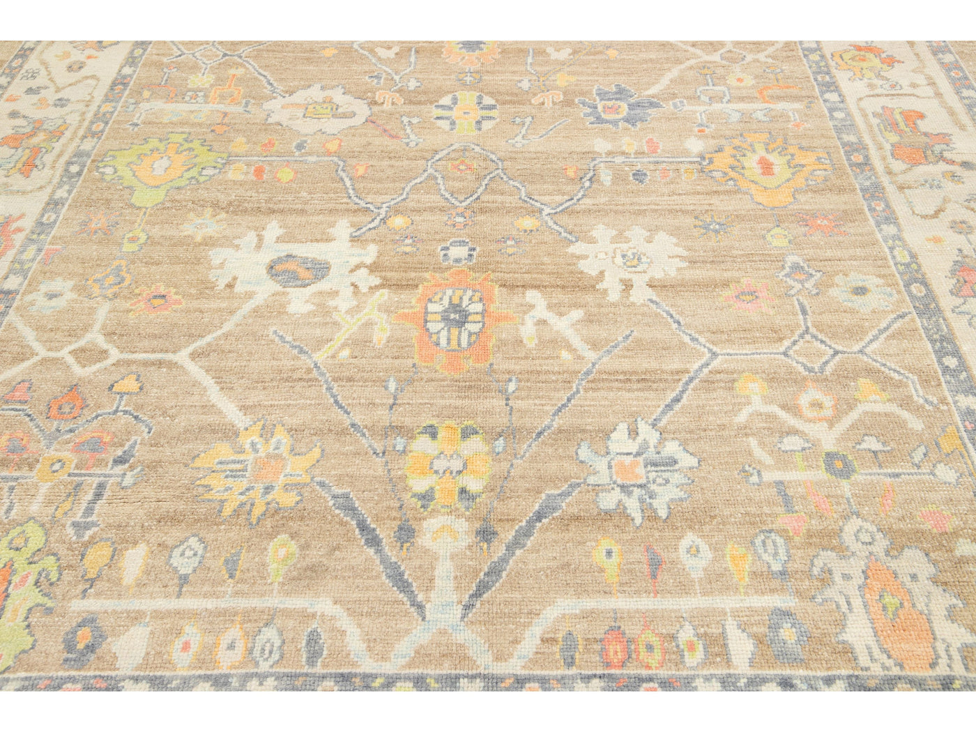 Modern Oushak Wool Rug 9 X 12