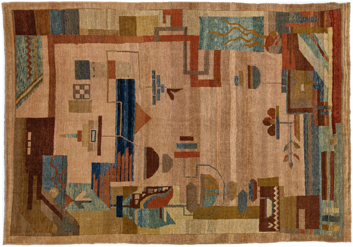Vintage Arts & Crafts Wool Rug 8 X 11