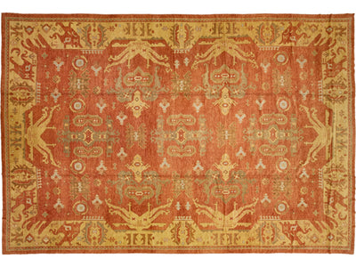 Modern Oushak Wool Rug 15 X 22