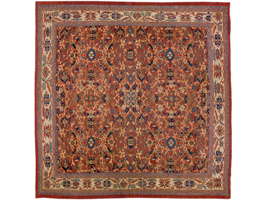 Antique Sultanabad Wool Rug 15 X 15