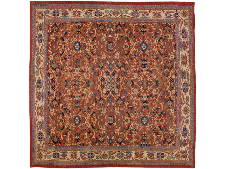 Antique Sultanabad Wool Rug 15 X 15