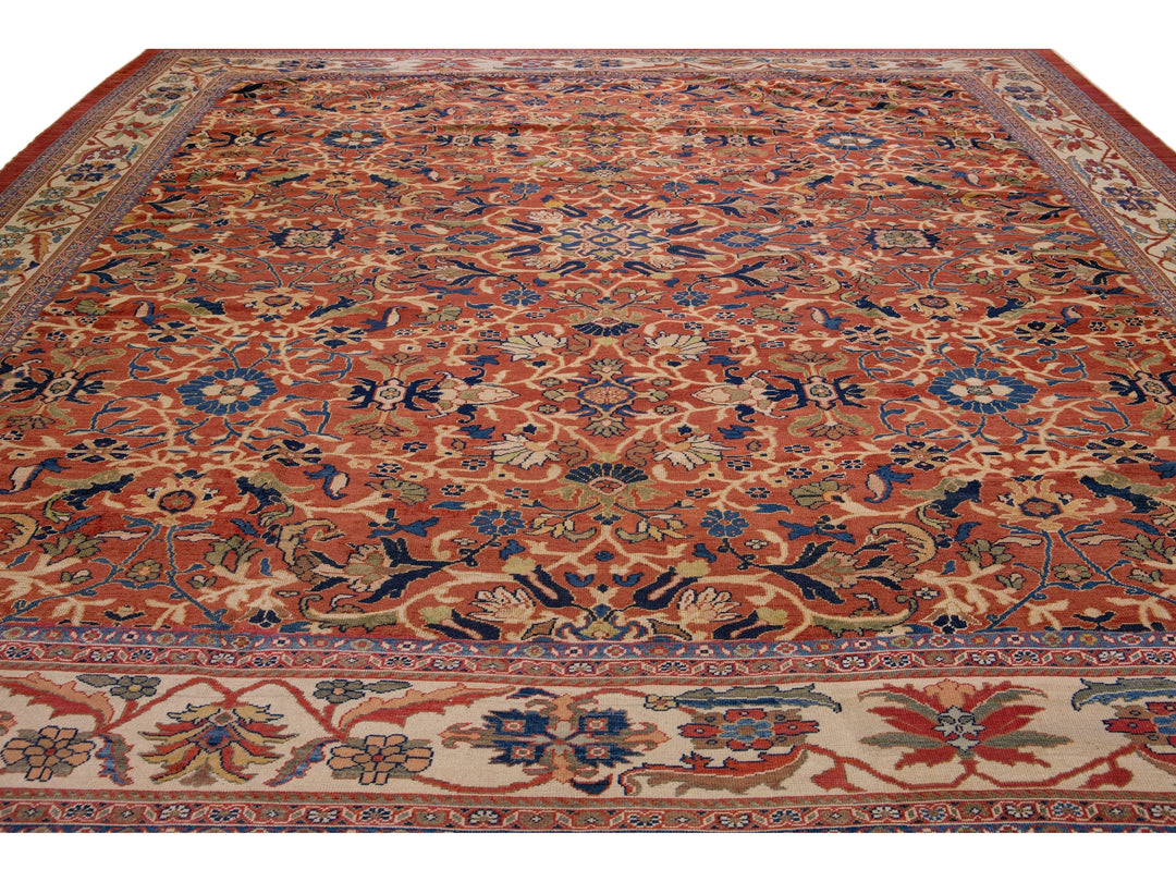 Antique Sultanabad Wool Rug 15 X 15