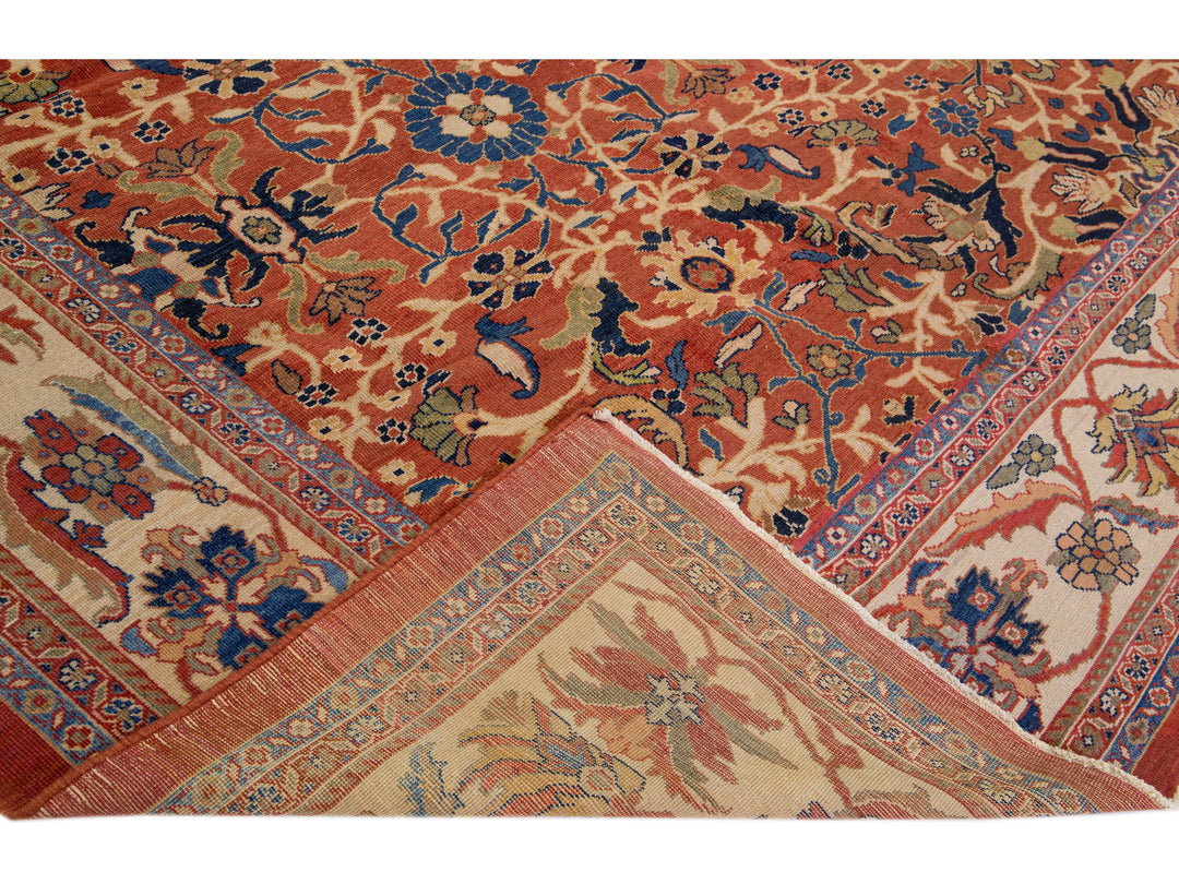Antique Sultanabad Wool Rug 15 X 15