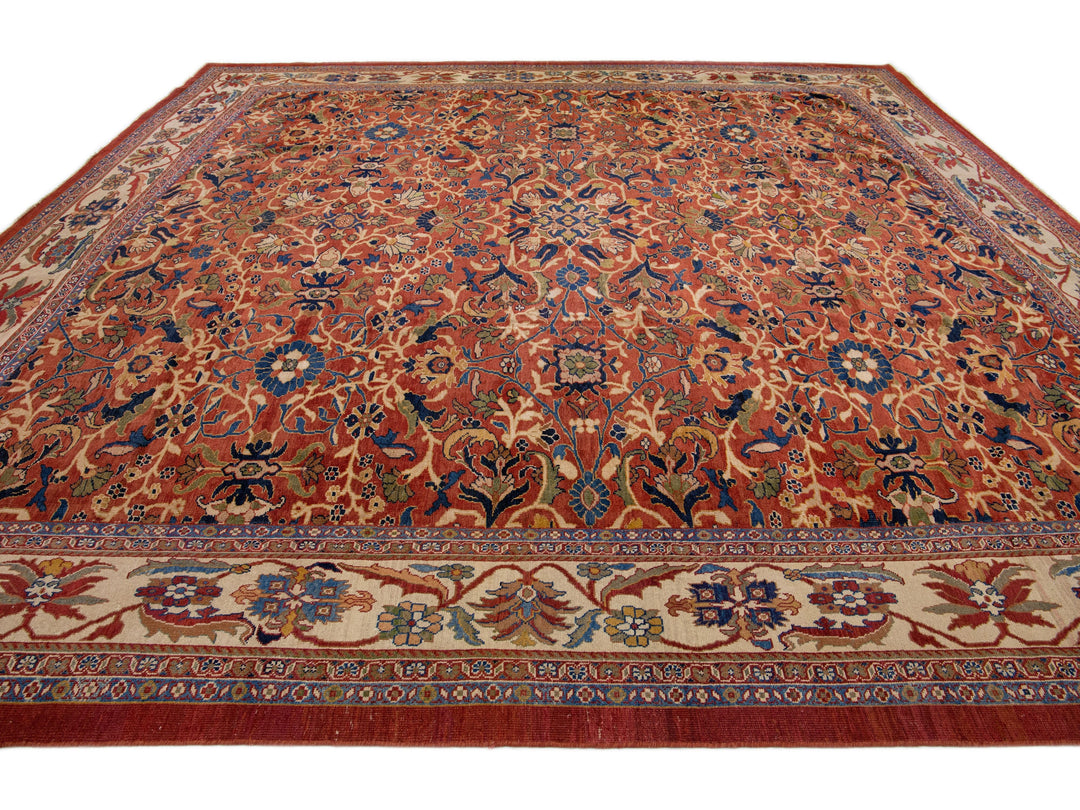 Antique Sultanabad Wool Rug 15 X 15