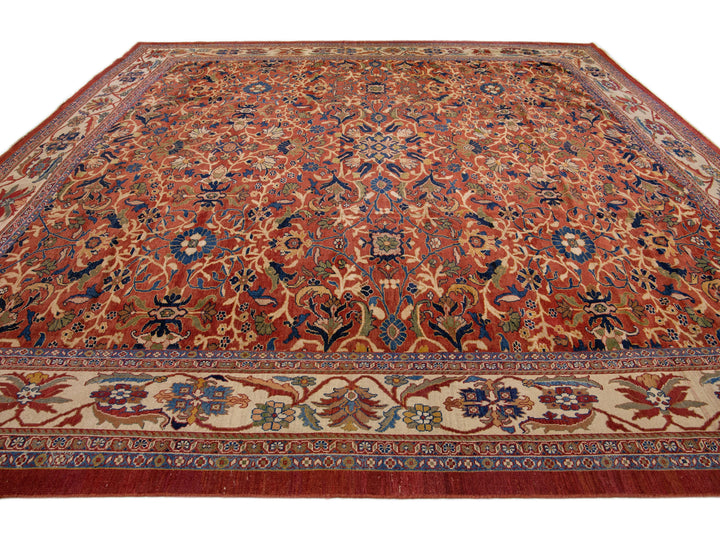 Antique Sultanabad Wool Rug 15 X 15