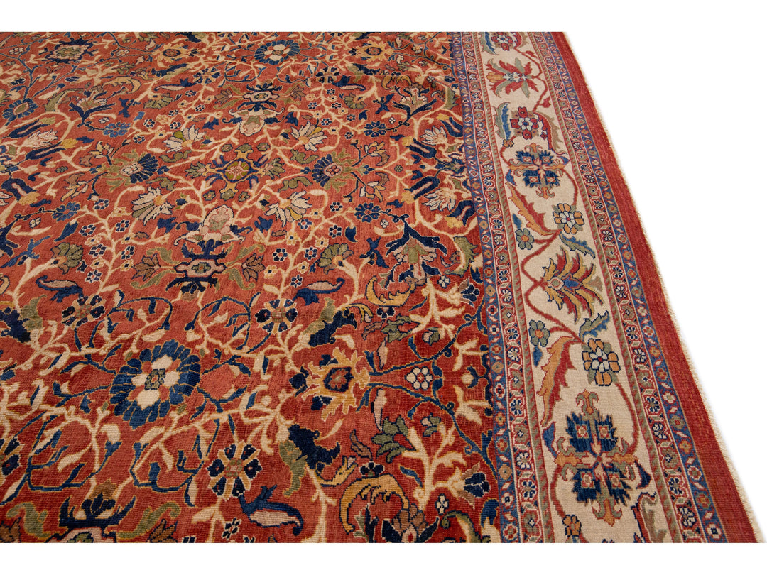 Antique Sultanabad Wool Rug 15 X 15