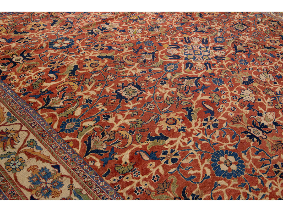 Antique Sultanabad Wool Rug 15 X 15