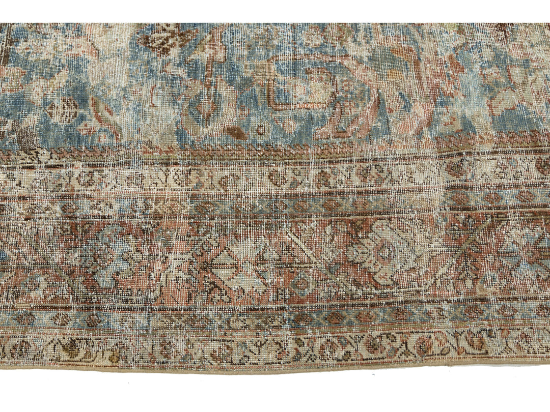Antique Persian Mahal Wool Rug 14 X 20
