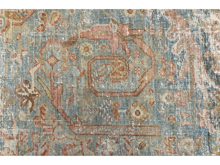 Antique Persian Mahal Wool Rug 14 X 20