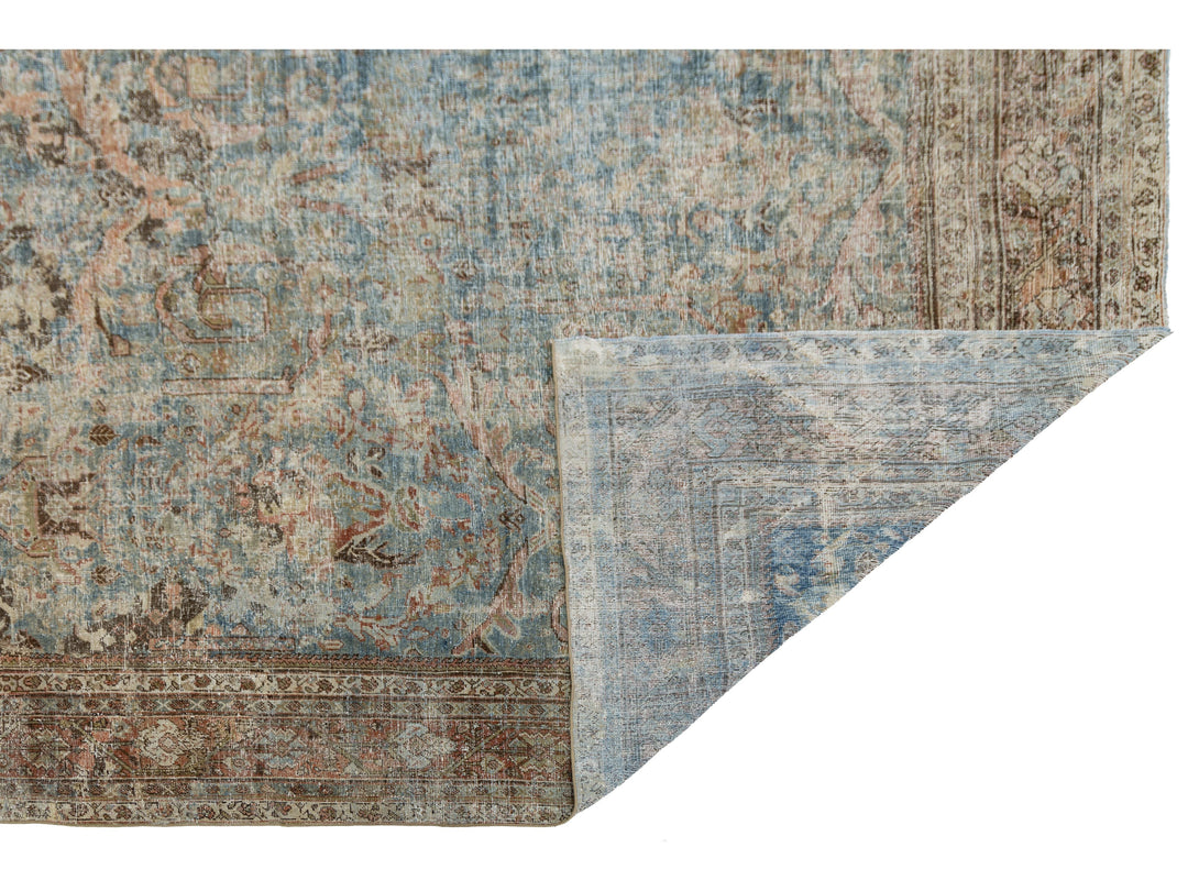 Antique Persian Mahal Wool Rug 14 X 20