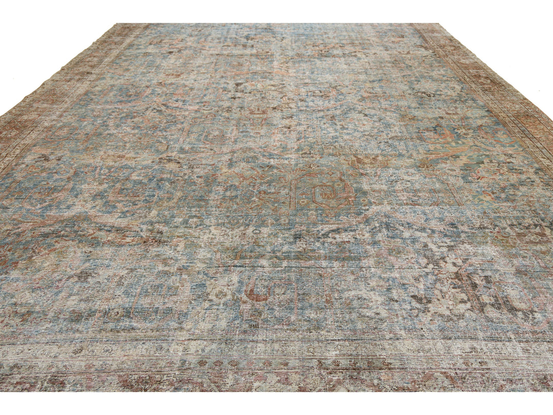 Antique Persian Mahal Wool Rug 14 X 20