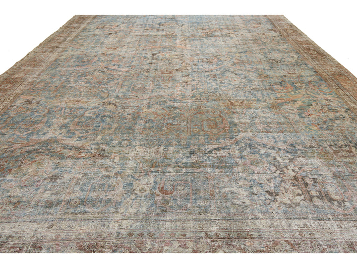 Antique Persian Mahal Wool Rug 14 X 20