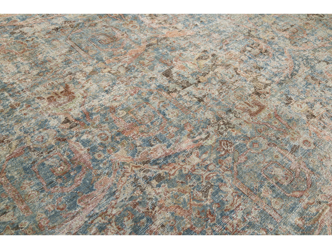 Antique Persian Mahal Wool Rug 14 X 20