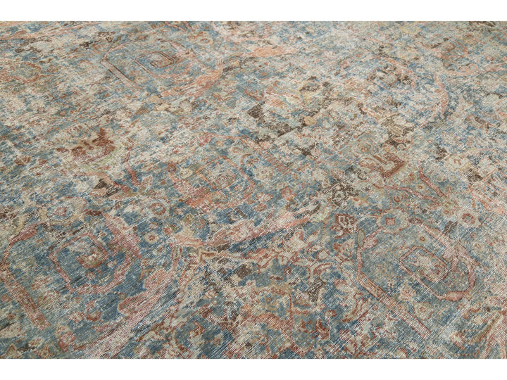 Antique Persian Mahal Wool Rug 14 X 20