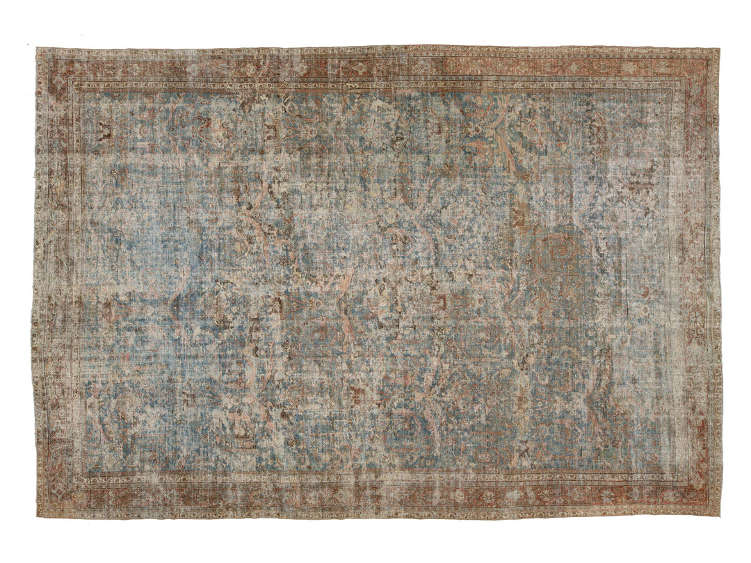 Antique Persian Mahal Wool Rug 14 X 20