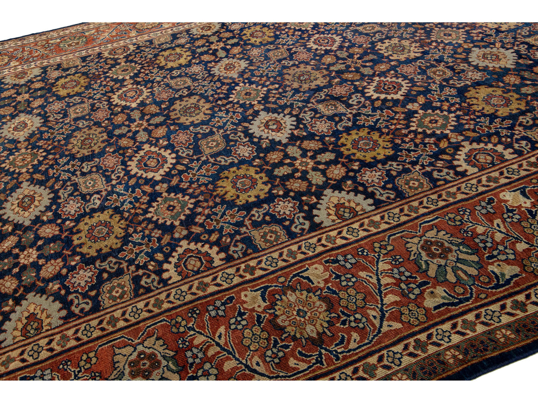 Antique Sultanabad Wool Rug 12 X 21