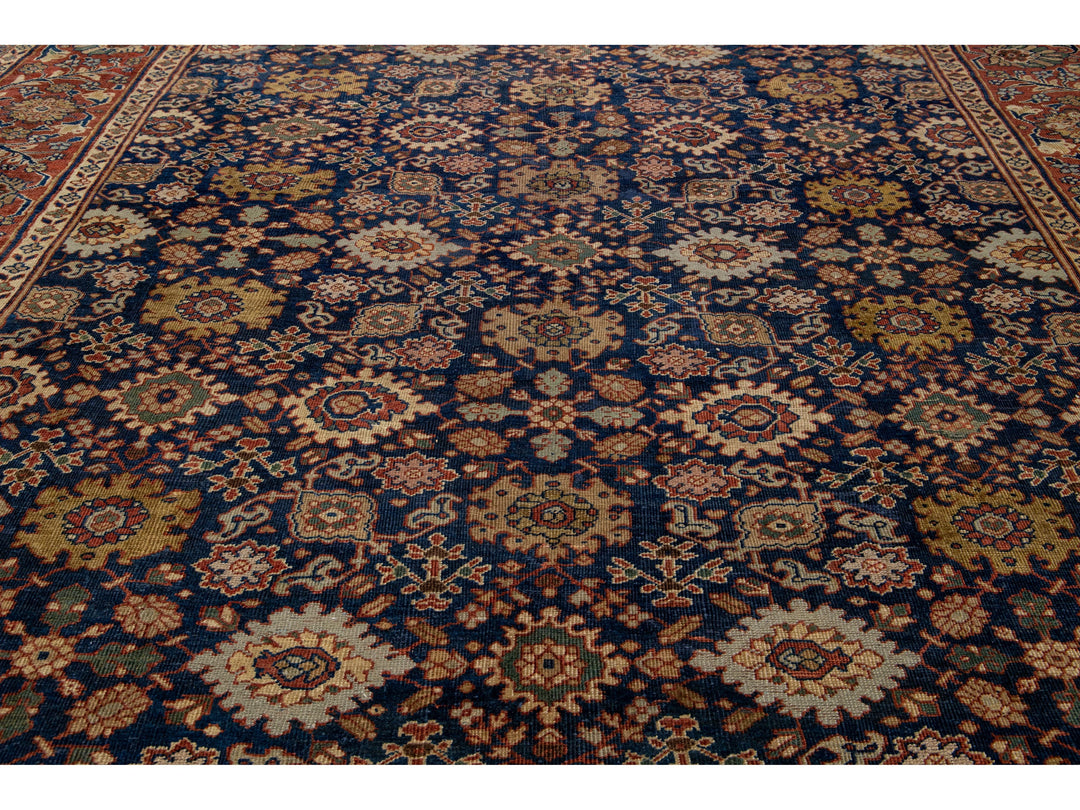 Antique Sultanabad Wool Rug 12 X 21