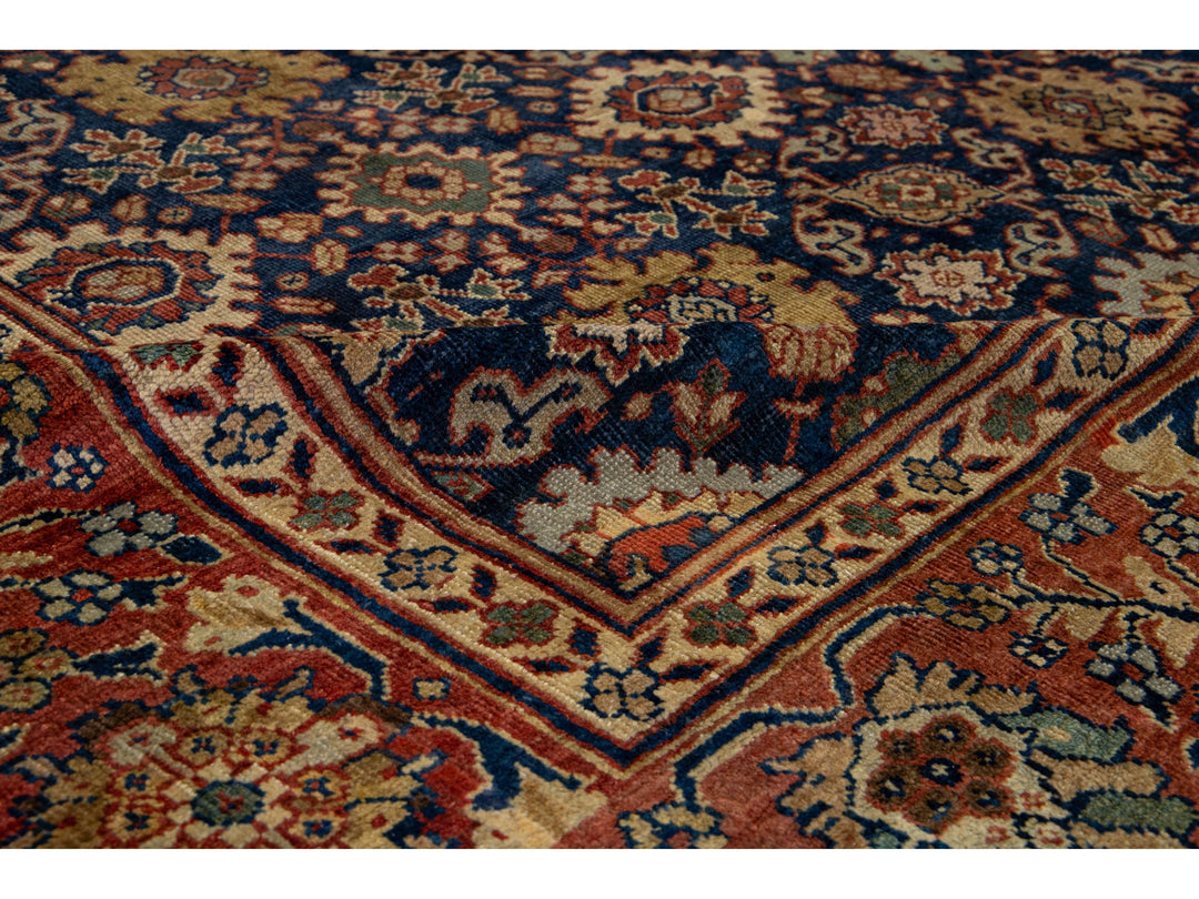 Antique Sultanabad Wool Rug 12 X 21