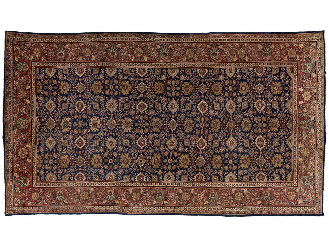 Antique Sultanabad Wool Rug 12 X 21