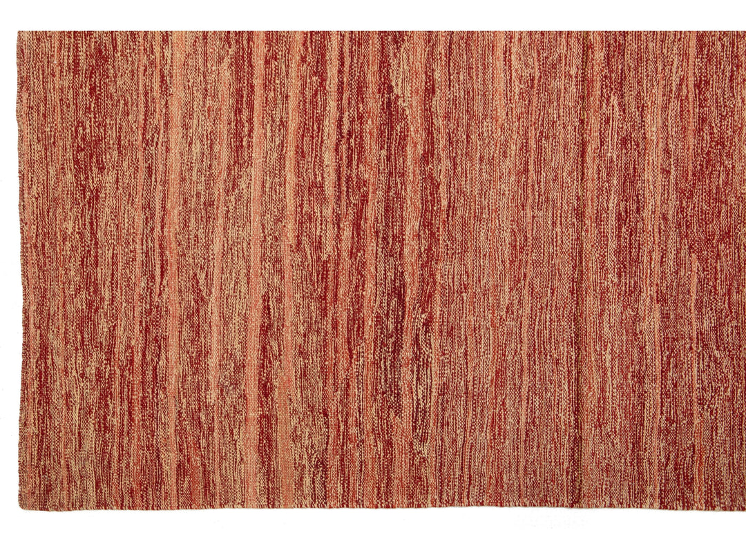 Modern Kilim Flatweave Wool Rug 7 X 11