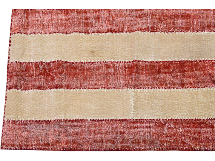 Vintage Patchwork Wool Rug 9 X 12