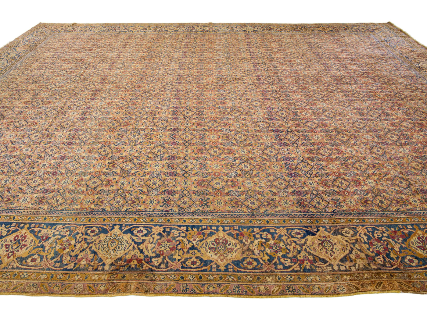 Antique Kerman Wool Rug  14 X 18