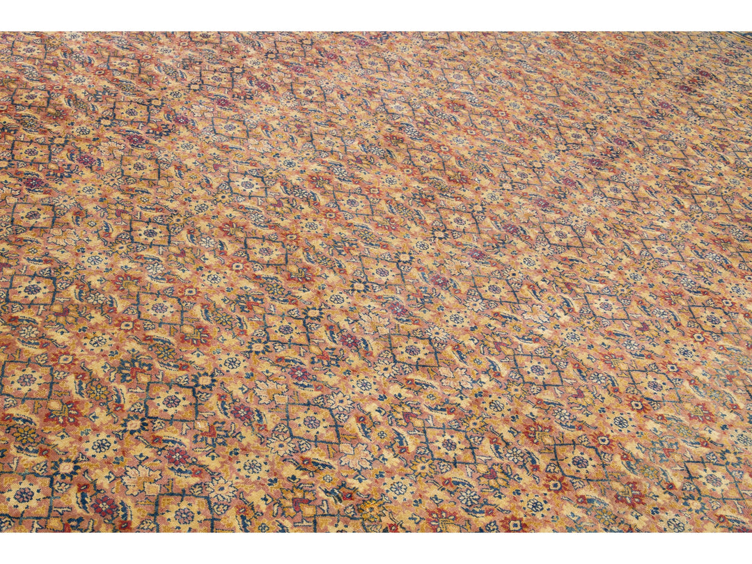 Antique Kerman Wool Rug  14 X 18
