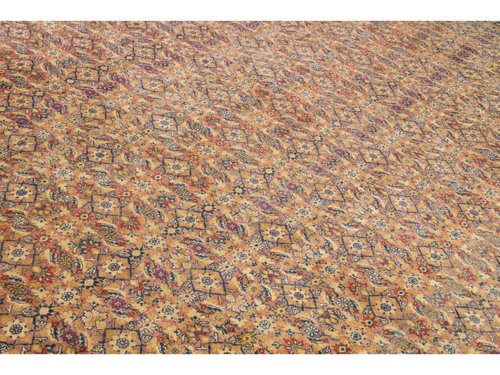 Antique Kerman Wool Rug  14 X 18