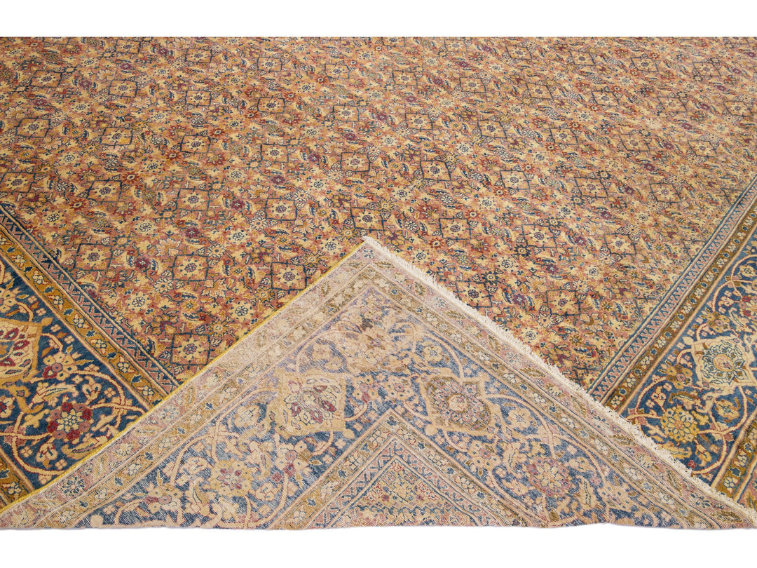 Antique Kerman Wool Rug  14 X 18
