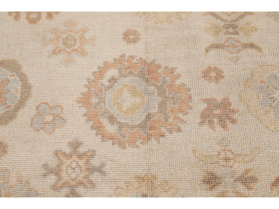 Modern Turkish Oushak Wool Rug 6 X 10