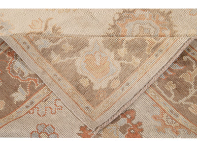 Modern Turkish Oushak Wool Rug 6 X 10