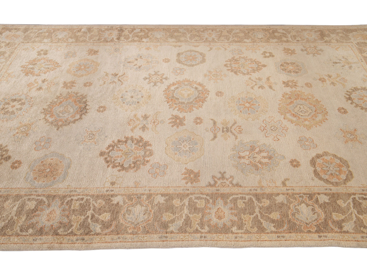 Modern Turkish Oushak Wool Rug 6 X 10