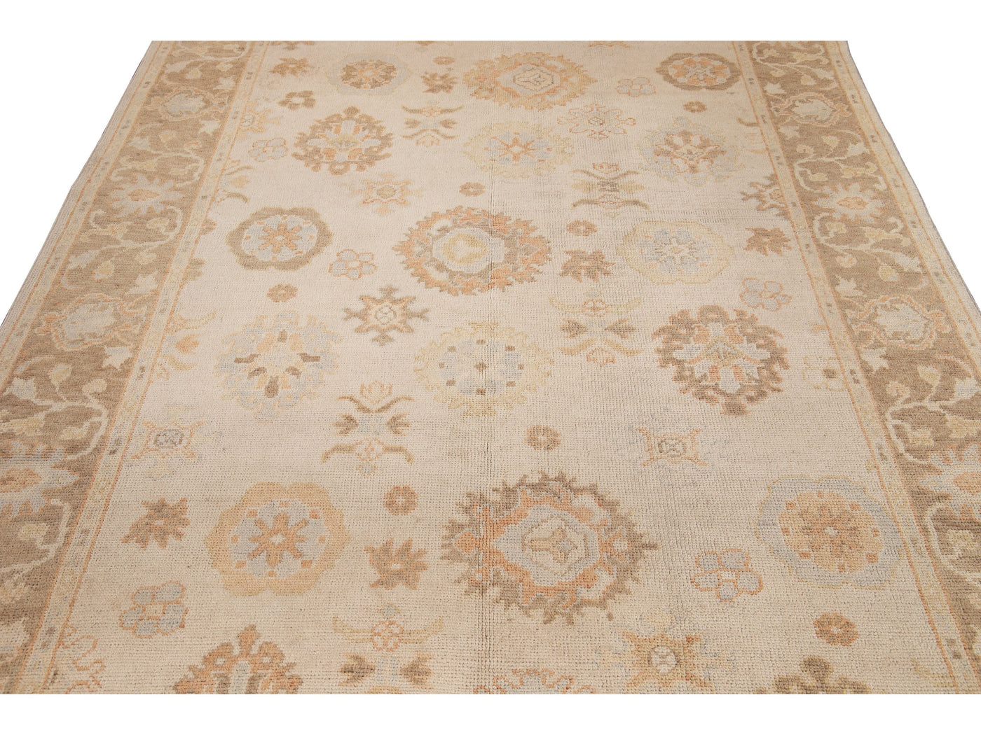 Modern Turkish Oushak Wool Rug 6 X 10