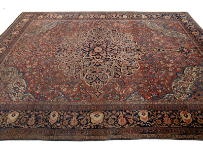 Antique Farahan Wool Rug 8 x 11