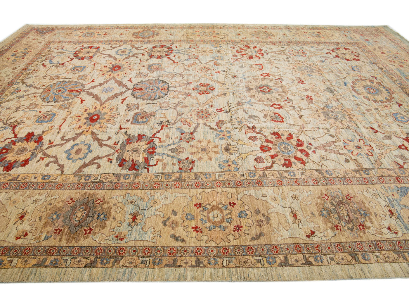 Modern Sultanabad Wool Rug 12 X 18